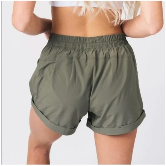 BOGO!! Zyia Women’s Active Wear Shorts in Olive Green - Picture 3 of 8